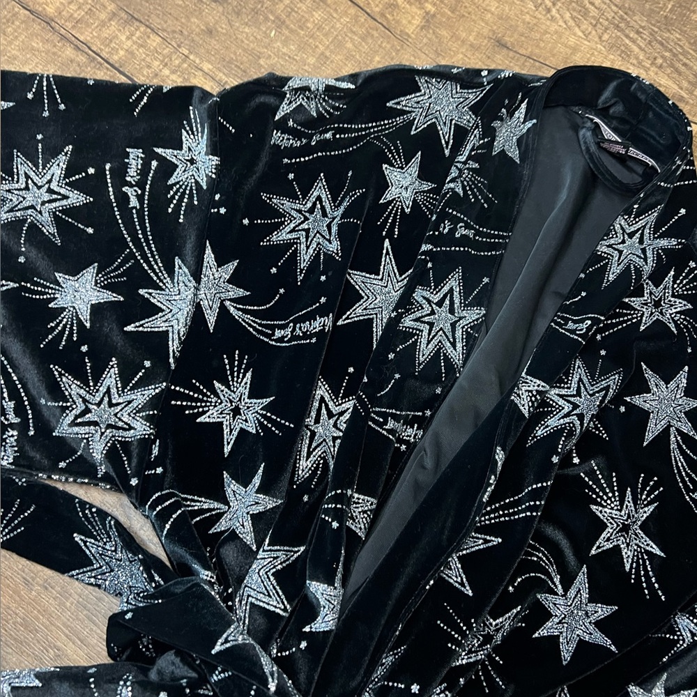 Victoria Secret black glitter robe